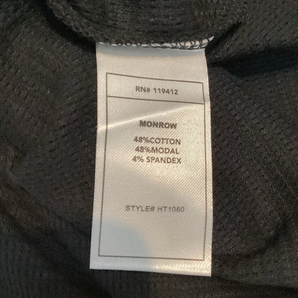 Monrow Baby Thermal Loose Henley Waffle Knit Tank Size S Black - Picture 7 of 7